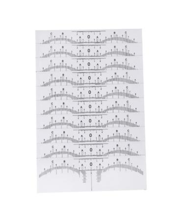 Gogogmee Scale Ruler 10pcs Set Makeup Ruler Eyebrow Stencil Eyebrow Guide Measure Tool Eyebrow Stickers Disposable Makeup Gadgets