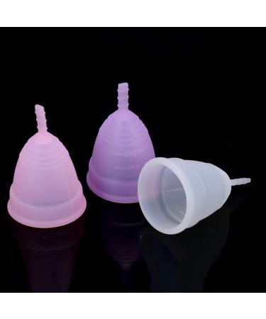 3 Colors 2PCs Reusable Menstrual Cup Set - Eco-Friendly Women's Hygiene Care (Purple) | Anti-Losing & Comfortable - Buy Online on SooperMarket.com