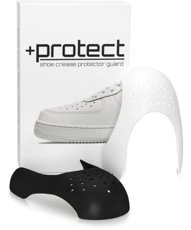 +Protect | Shoe Crease Protector Guards for Air Force 1, Jordans, Dunks & More Sneakers  2 Pairs Black / White Men's 8-12