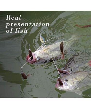 Alabama Umbrella Rig Fishing Kit - 5 Arms, Ultralight Willow Blade Lures, Blue/Gray Color - Buy Online on SooperMarket.com