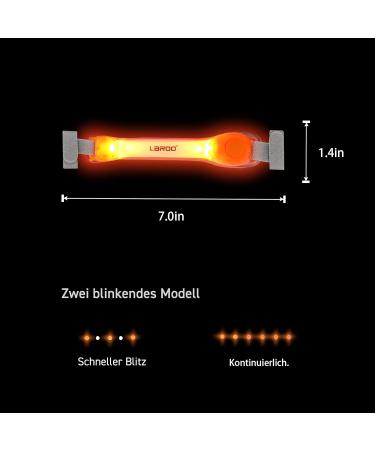 Laroo Safety LED Light Band for Dogs & Cats | Waterproof Easy to Attach Bright Flashing LED for Outdoor Safety | International Shipping - Buy Online on SooperMarket.com