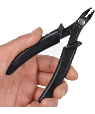 Professional Hair Pliers Crimping Plier for Beading Micro Nano Ring Hair Extensions Opener and Removal Tool (Black 2-Hole) - Buy Online on SooperMarket.com