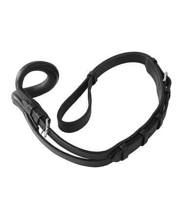 HORZE Adjustable Leather Crupper | Tail Strap for Horse Saddle | Tail to Buckle 26" in Horse Size Black Pony