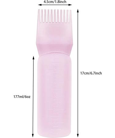 Yebeauty Root Comb Applicator Bottle Set - 6oz Hair Dye Brush with Scale, Pink - 2 Pack - Buy Online on SooperMarket.com