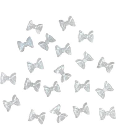 50x Cute Bowknot Nail Resin Nails Art Decorations 3D Nails Art Jewels Supplies For Acrylic Nails 50x 3d Nails Art Bowknot Nail Nails Decoration Jewels Supplies jelly white - Buy Online on SooperMarket.com