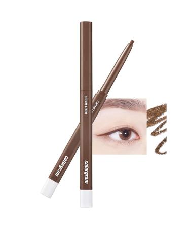COLORGRAM Artist Formula Cream Liner - 08 Creamy Brown | Best Cream Eyeliner  Ultra Pigmented  Long Lasting  Waterproof & SmudgeProof  Easy to Use  All Day Wear and Daily Makeup  Korean Beauty 0.25g 08 Creamy Brown