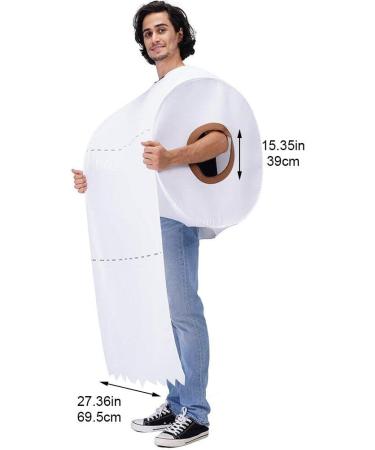 Funny Rolling Paper Costumes Cosplay Clothing Halloween Party Roll Paper Tissue Toilet Paper Costumes for Adults - Buy Online on SooperMarket.com