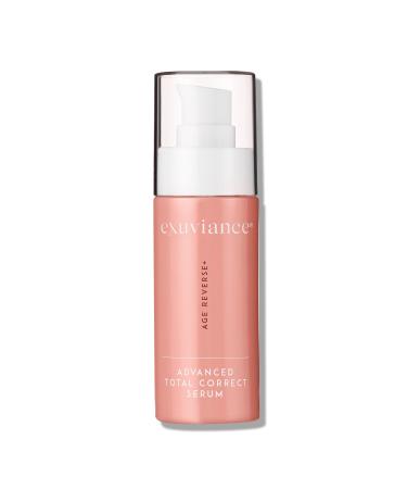 EXUVIANCE AGE REVERSE+ Advanced Total Correct Firming Antiaging Face Serum - For Fine Lines and Deep Wrinkles - Hydrates Brightens & Evens Skin Tone with Peptides Hyaluronic Acid and PHA 1 Fl Oz New Version