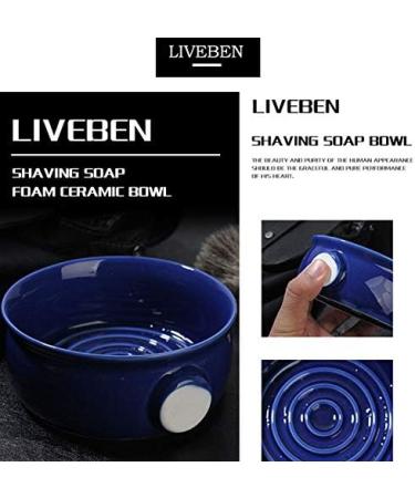 Buy Aflytep Ceramic Men's Shaving Mug Bowl - Royal Blue | Wide Opening for Shaving Brush & Soap - International Shipping Available - Buy Online on SooperMarket.com