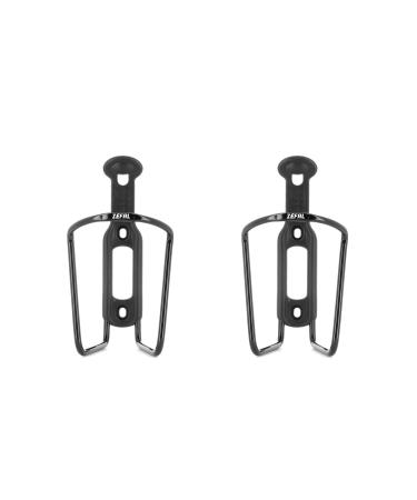 Zefal Pack Alu Plast Set made of 2 bottle holders made of aluminum plastic 124 - set with two bottle holders for bicycle - light and robust - black