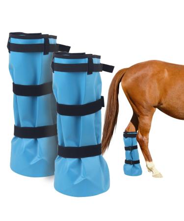 Comfpet Hufin soft boot for hoof problems white line illness soor abscess horse soak soak pocket hoof care treatment 2 pieces of blue-2 PCs