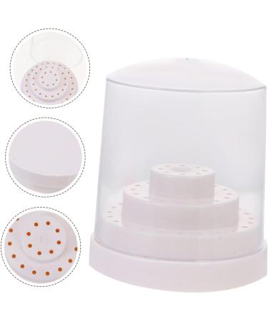 FRCOLOR 12 Pcs Grinding Head Storage Box Drill Acrylic Cover Case Nail Storage Organizer Nail Bit Storage Case Nail Bit Holder Manicure Nail Tool Plastic With Cover - Buy Online on SooperMarket.com