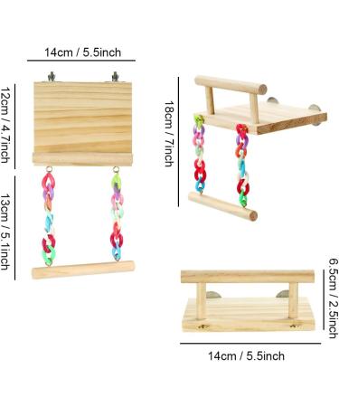 Buy Bugbags for Birds | Parrot Wood Platforms & Chewing Swings with Bells | Perfect for Green Cheeks Chinchillas & Hamsters - International Shipping Available - Buy Online on SooperMarket.com
