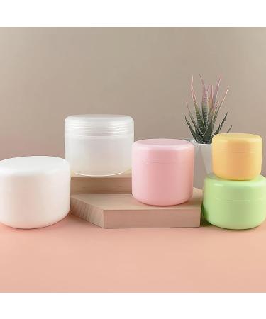 Zeoabsy 12-Pack 10ml White Plastic Empty Cosmetic Lotion Cream Cans with Screw Cap & Inner Lining + 5 White 10ml Spoons - Ideal for Nail Art & DIY Lip Balm - Buy Online on SooperMarket.com