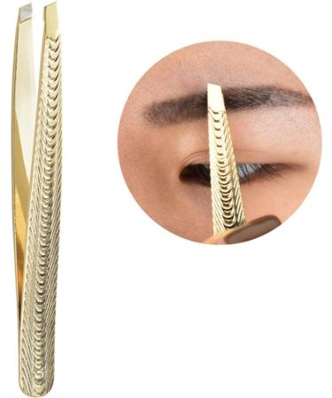 Desikixudy Eyebrow Tools Stainless Steel Plucking Eyebrows Tweezers Tweezer Oblique Brow Clip Eyebrow Shaping Pliers Gold - Buy Online on SooperMarket.com