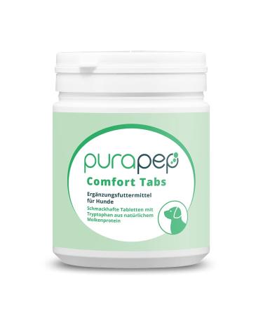 PURAPEP Comfort Dogs Tabs - Natural Seastant with Tryptophan Magnesium and B vitamins In the event of fear and stress - High acceptance due to the delicious poultry taste |300g