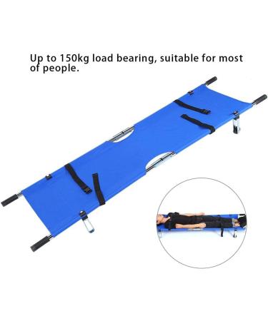 BHDK Folding Portable Stretcher Emergency Patient Mover Stretcher Rescue Quicklitter Travel Size Transport for Hospital Clinic Home Sports venues Ambulance (Blue)(1) - Buy Online on SooperMarket.com