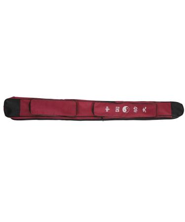 LZKW Sword Shoulder Bag, Single-Layer Lightweight Sword Carrying Bag, Durable Adjustable Sword Accessory for Sword Sword Carrier Martial Arts dark red