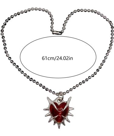 Handmade Love Shape Collarbone Chain for Women & Girls | Adjustable Black Thorn Heart Choker Jewelry - Oralgo - Buy Online on SooperMarket.com