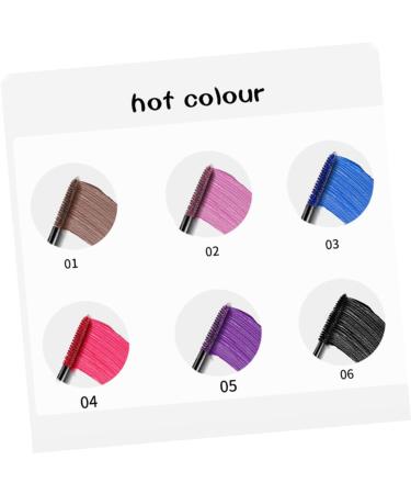 PLAFOPE 6pcs Colored Mascara Makeup Mascara Lady Mascara Cream Eyelash Mascara Women Mascara Makeup Tool Abs - Buy Online on SooperMarket.com