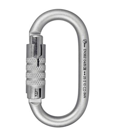 ALIENS Total Oval steel carabiner silver TriLock