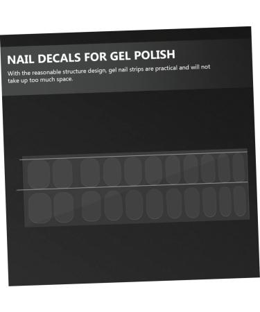 PLAFOPE 10 Sheets Nail Stickers Clear Fingernail Polish Nail Wraps Australia Transparent Nail Strips Gloss Nail Strip Naill Transfer Decals Pedicure Stickers Gel Cuticle Double Sided Tape - Buy Online on SooperMarket.com