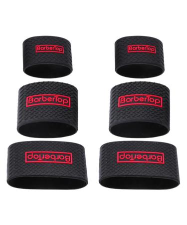 FRCOLOR Hair Clipper Cover Heat Resistant Clipper Bands Silicone Barber Clipper Grips 6 Pcs