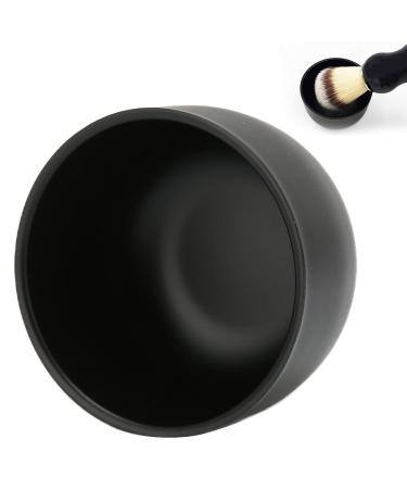 Premium Black Stainless Steel Shaving Soap Bowl with Lid - Ideal Men's Foam Cup for Slick Lather & Perfect Father's Day Gifts - Buy Online on SooperMarket.com