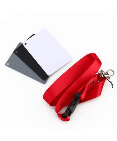 Grey Card White Balance Card Photography Card 3 in 1 18% Digital Photography Exposure Color Balance Card Set Gray/White/Black for Video, DSLR and Film