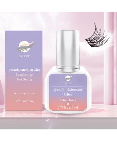 Eyelash Extension Glue 5ml - Fast Drying 0.5s Waterproof Professional Lash Glue - Extra Strong for Extensions - Buy Online on SooperMarket.com