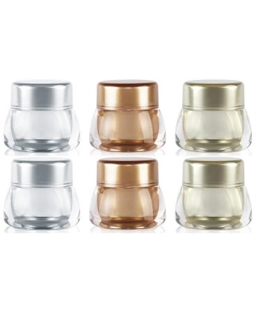 Travel Containers, Travel Accessories Bottles Containers for Cosmetic, Makeup, Body & Hand Cream, Lotion, Toiletries (Silver, Gold, Khaki)