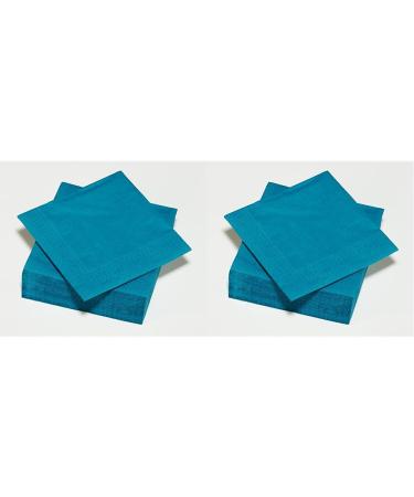 Le Nappage 50 napkins made of cotton 33 x 33 cm 2-layer FSC duck blue cellulose 33 x 33 cm (pack with 2) duck blue 33cm x 33cm (pack with 2)