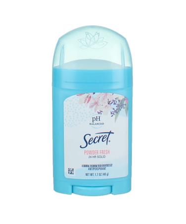 Secret Anti-Perspirant Deodorant Solid Powder Fresh 1.70 oz (Pack of 2)