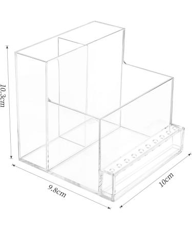 Folpus 3 Rows 10 Holes Nail Drill Bits Holder Transparent Desk Organizer for Salon Nail Drill Bit - Buy Online on SooperMarket.com