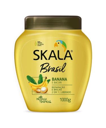 SKALA - Brasil - Creme de Tratamento 2 em 1 Banana e Bacuri 1 Kg - (Banana and Bacuri 2 in 1 Treatment Cream Net 35.27 Oz)