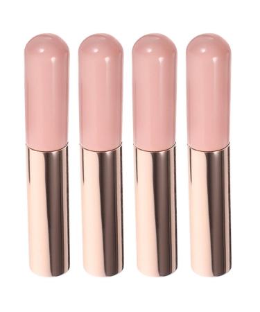 Baluue 4pcs Silicone Lip Brushes Lipstick Brush Portable Blending Brush Concealer Brush Makeup Brush Lip Brush Beauty Makeup Tools for Concealing Blending Setting Buffing (Pink)