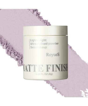 Purple Translucent Setting Powder Matte Finishing Powder Oil Control for Long Lasting Makeup Lightweight Loose Powder Waterproof Makes Skin Downy Blurring Powder for All Skin Tones 01 #01 Purple