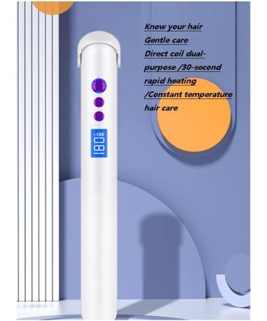 Portable USB Rechargeable Hair Straightener & Curler | Wireless Travel Flat Iron with Power Bank - Buy Online on SooperMarket.com
