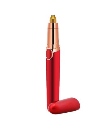 Electric Eyebrow Razor Rechargeable Eyebrow Hair Remover Trimmer for Women Men Instant and Painless Hair Removal for Face Lips Nose Facial Hair Red