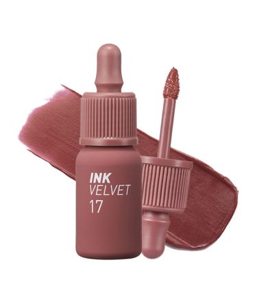 Peripera Ink the Velvet Lip Tint | High Pigment Color, Longwear, Weightless, Not Animal Tested, Gluten-Free, Paraben-Free | #017 ROSY NUDE, 0.14 fl oz 0.14 Fl Oz (Pack of 1) #017 ROSY NUDE