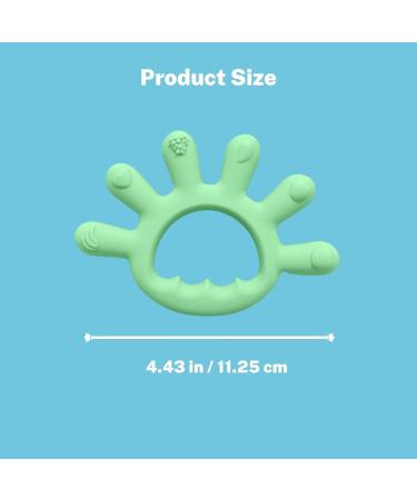 Buy Silicone Teething Bite Ring for Babies - 2-Pack | Toddler Teeth Relief | Perfect Shower Gifts - Green & Pink - Buy Online on SooperMarket.com