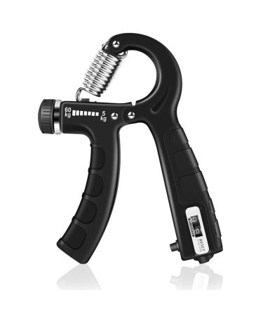 Osdue hand trainer finger trainer forearm trainer coach with counting function (0-99) 5-60kg of adjustable hand trainers finger trainers grip force trainer for strength training fitness when climbing black from TPR