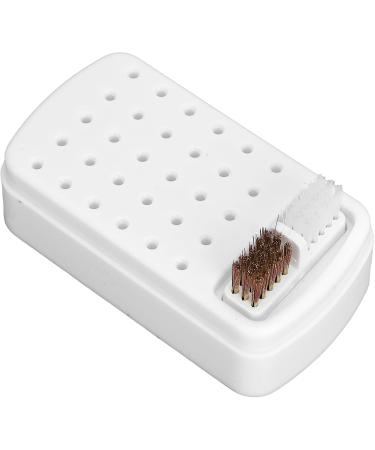 Nail Drill Bits Container Portable Acrylic Cover 30 Holes Nail Drill Bits Stand for Artist for Salon (White) - Buy Online on SooperMarket.com