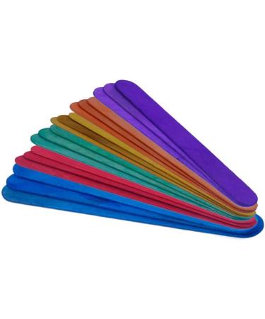 PAXCOO 100 Pcs 6 Colored Jumbo Wood Craft Sticks - DIY Arts and Crafts Supplies - Buy Online on SooperMarket.com
