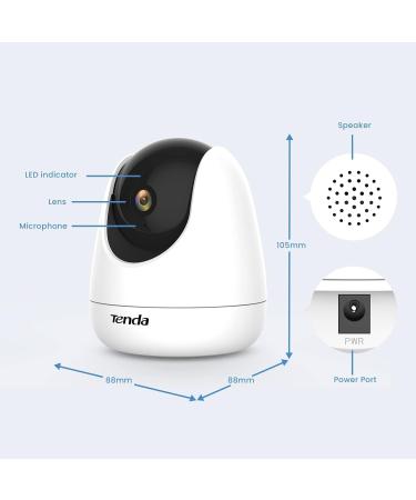 1080P Pet Camera with Night Vision, 2-Way Audio, Motion Detection | WiFi Indoor Security Camera with Smart Tracking & Alexa Compatibility - Buy Online on SooperMarket.com
