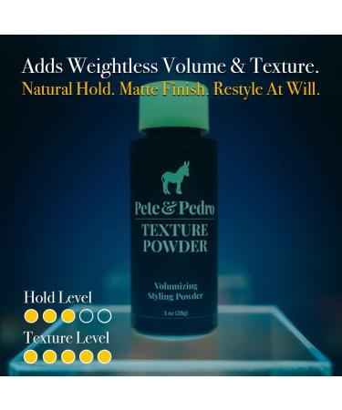 Pete & Pedro Natural Sea Salt Spray 2 oz. & Texture Powder 1 oz. Combo - Adds Instant Volume Texture & Thickness to Hair | Medium Hold Matte Finish Restyle at Will & Enhances Curls & Waves - Buy Online on SooperMarket.com