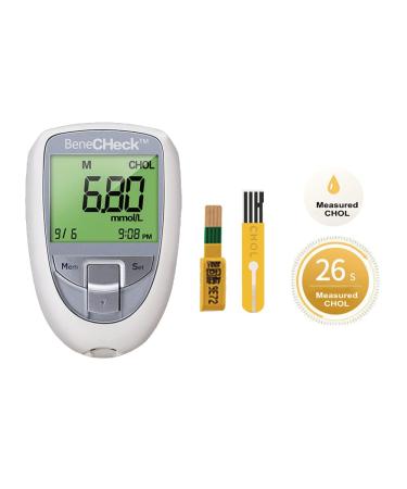 Household Cholesterol Meter Kit with 25 CHOL Test Strips - Total Cholesterol Monitor for Home Testing - Buy Online on SooperMarket.com