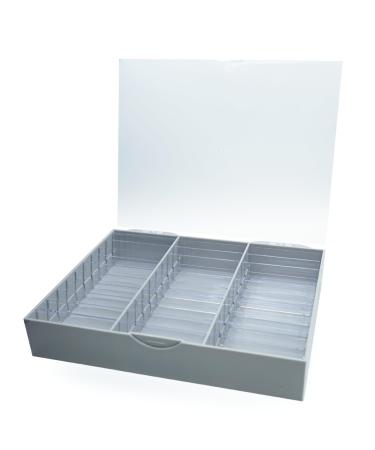 Portable Acrylic Case For Prevent Dust And Dirt Maintain The Cleanliness Suitable For Salons And Personal Use Adjustable Storage Solution Light Grey