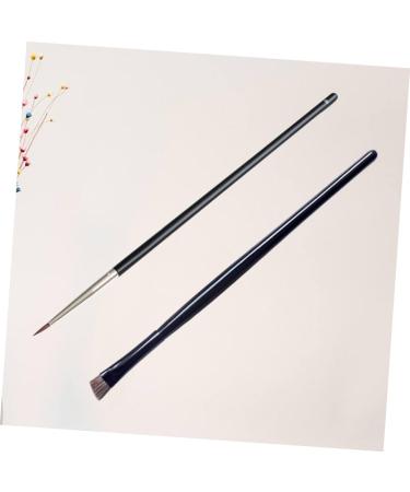 Mikinona Makeup Brush 2pcs Brush Eyeliner Liquid Cosmetic Horsehair Eyeshadow Eye Makeup Tools Liquid Eyeliner - Buy Online on SooperMarket.com