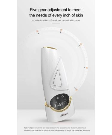 IPL Hair Removal Device with Ice Cooling Technology - 999,999 Flashes, 2 Modes, 5 Intensity Levels, Painless Permanent Hair Eraser for Men and Women - Buy Online on SooperMarket.com